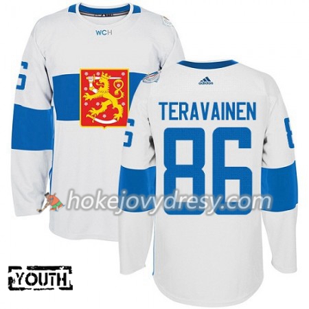 Dětské Hokejový Dres Finsko Teuvo Teravainen 86 Světový pohár v ledním hokeji 2016 Bílá Premier